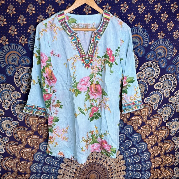 Soft Surroundings Tops - Soft Surroundings boho embroidered tunic shirt